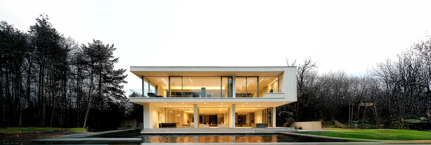 Exterior of a modern home